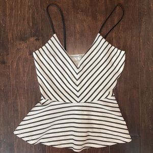 Striped Peplum Top